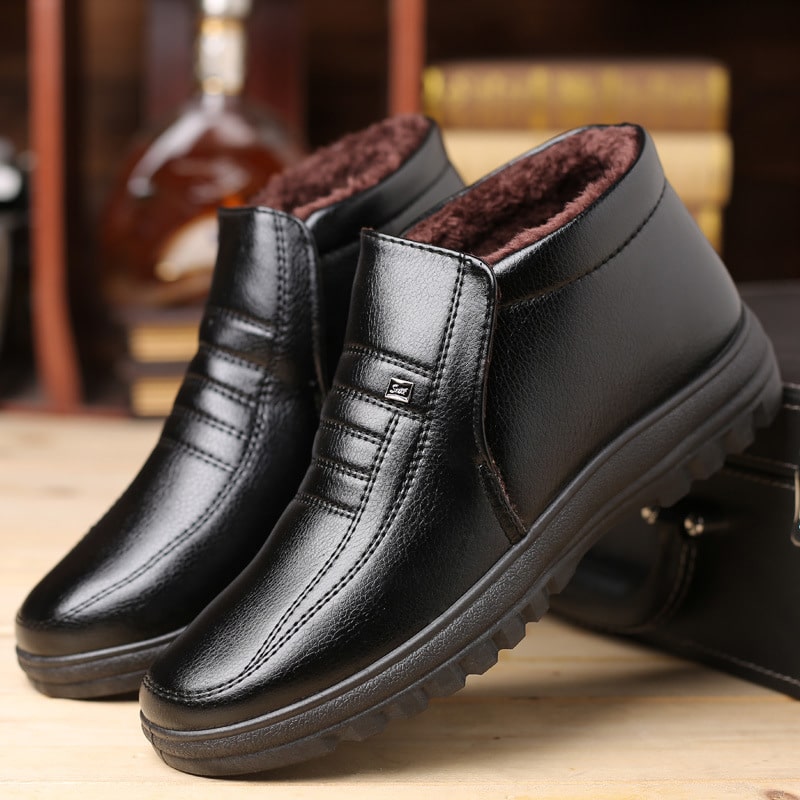 Bota Masculina Aveludada de Couro