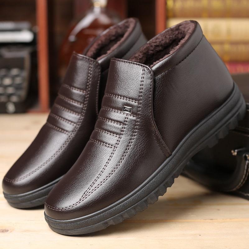 Bota Masculina Aveludada de Couro