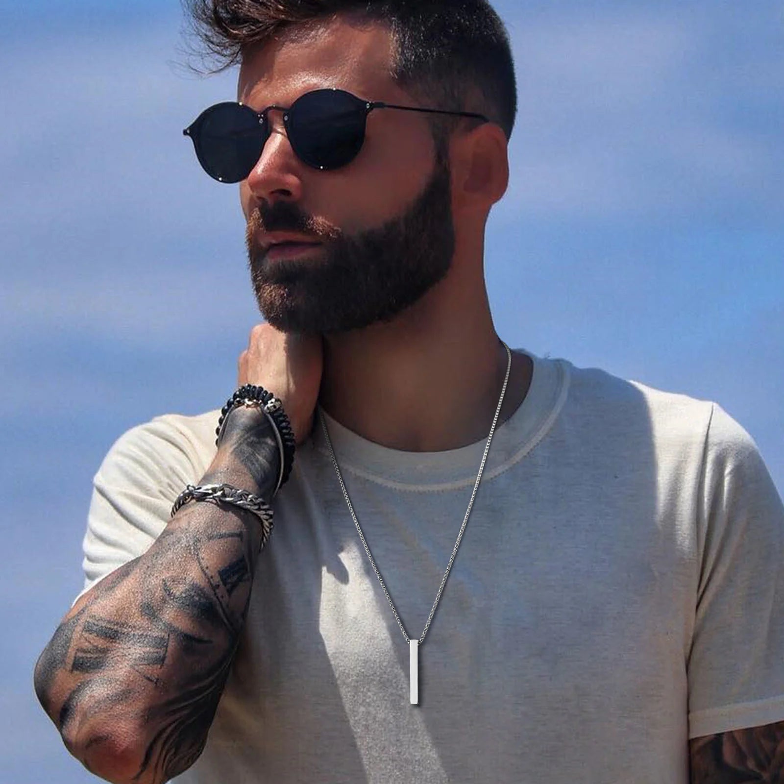Colar Masculino Pitágoras Aço Inoxidável