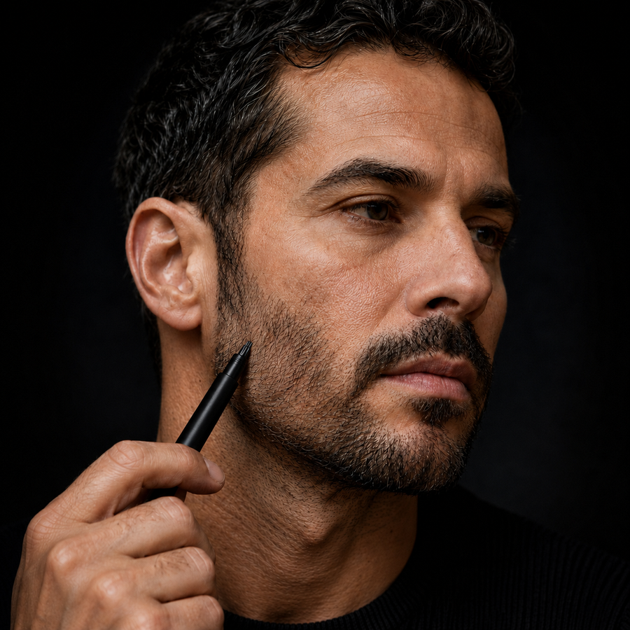 Escolha da cor da caneta para barba