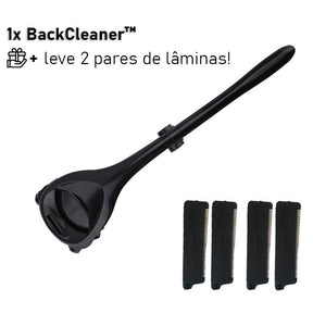 aparador de pelos com cabo extensor para as costas