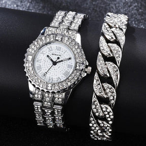 Relógio Feminino LuxuryGirl Diamond™ + Pulseira Grátis - Oron Store