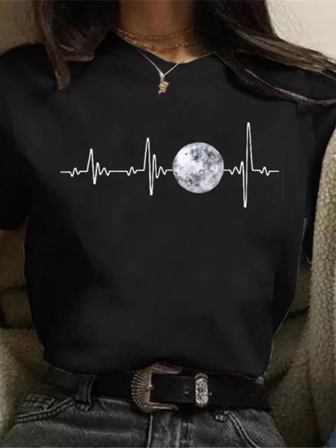 Camiseta Feminina Com Lua - Frete Grátis - Oron Store