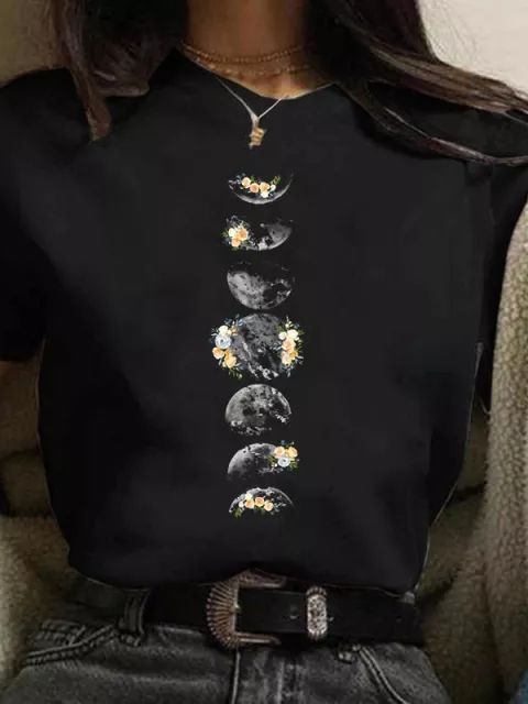 Camiseta Feminina Com Lua - Frete Grátis - Oron Store